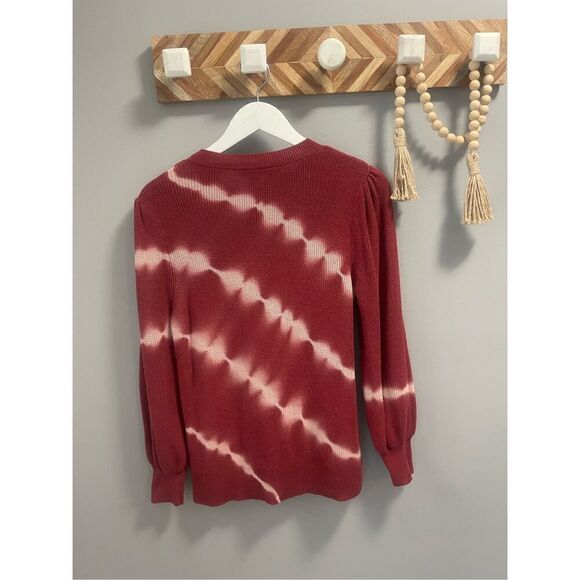 NWOT Simply Vera by Vera Wang maroon tie dye sweater Size M - Picture 2 of 5
